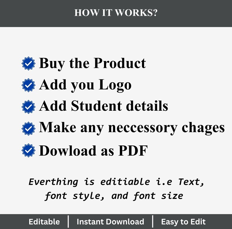 Editable High School Transcript Template Canva | Homeschool Transcript PDF | Academic Record Grade Sheet A4 Printable image 5