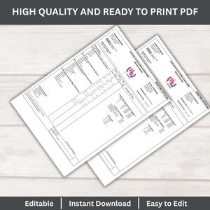 May include: Two white printable PDF documents with school information and a school logo. The documents are labelled "OFFICIAL" and include the text "HIGH QUALITY AND READY TO PRINT PDF". The bottom of the image says "Editable | Instant Download | Easy to Edit".