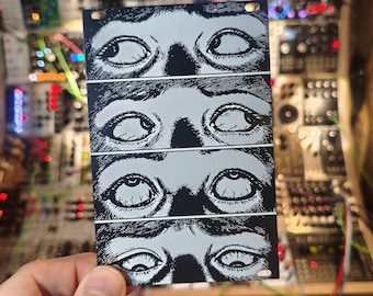 Eyes looking around eurorack blank 17hp