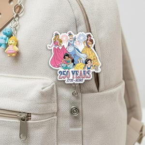 USA 250th Anniversary Disney Princess Badge Reel: Patriotic 1776 American Flag Retractable ID Holder JDL106-20