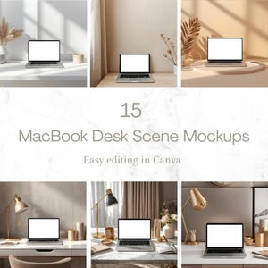 MacBook Mockup Bundle | Desk Scene Mockups