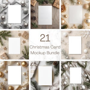 Christmas Invitation Mockup Bundle (Digital Download)