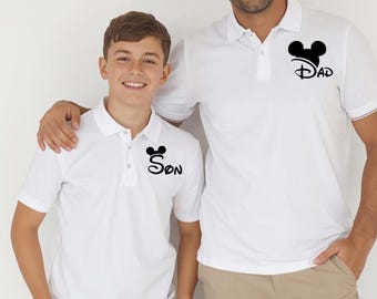 Disney Custom Dad Polos, Dad Son Matching Shirt, Father Days Gift, Big Bro Tee,