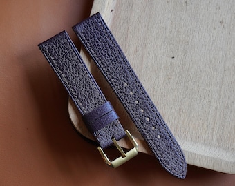 Handgjort brunt klockarmband i läder från Mill – Anpassningsbart klockarmband | Anpassade storlekar 18 mm–24 mm