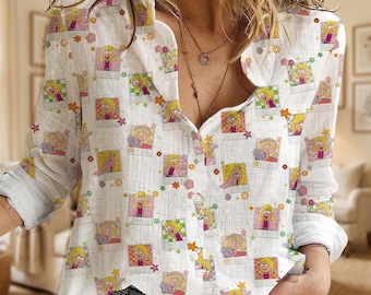 What Dreams Are Made Of Lizzie McGuire Women's Blouse, Retro Y2K Lizzie McGuire Polaroid Disney Blouse