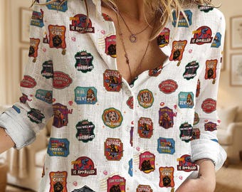 Mongo Is Appalled Dungeon Crawler Carl Button Down Shirt, Princess Donut Geeky Blouse