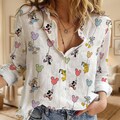 Colorful Disney Friends Balloon Button Shirt, Mickey Minnie Daisy Donald Apparel Disney Trip Tee