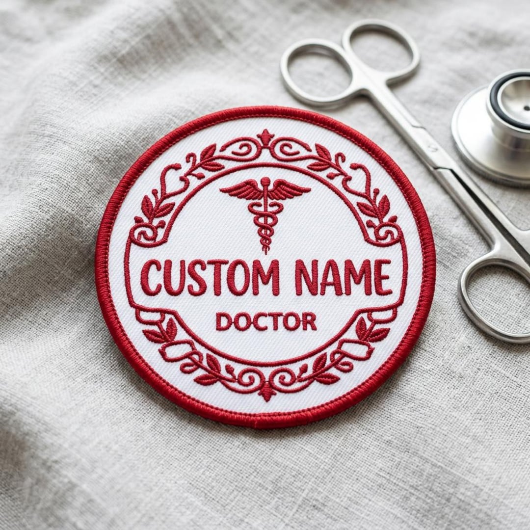 Custom Name Patch for Doctor Nurse, Personalized Medical Caduceus ...