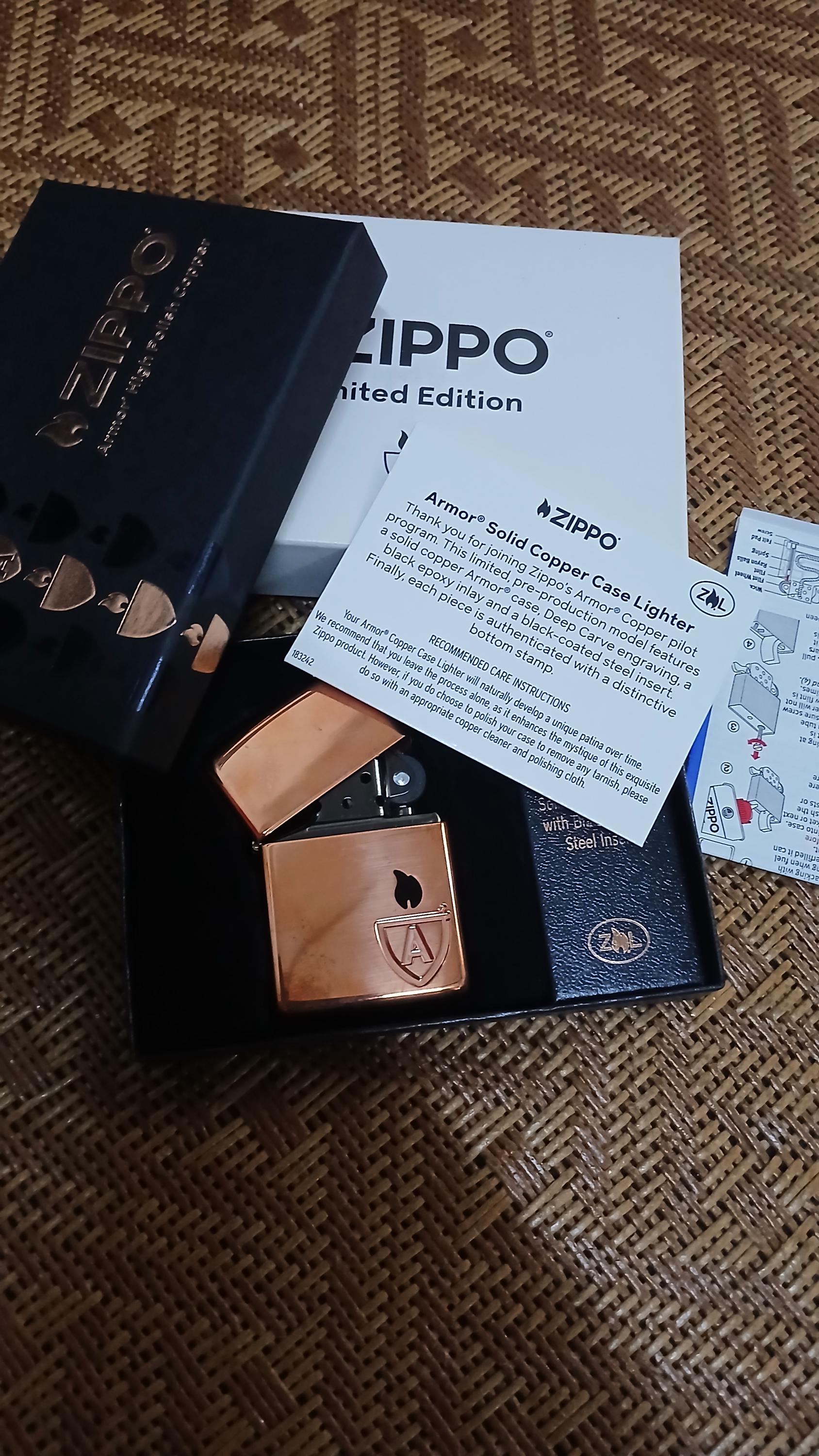 Zippo Armor Solid Copper Case Lighter Limited Edition - Etsy