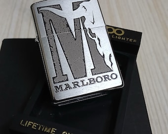 Zippo Big M Longhorn Brush Chrome Unused 02 - Etsy