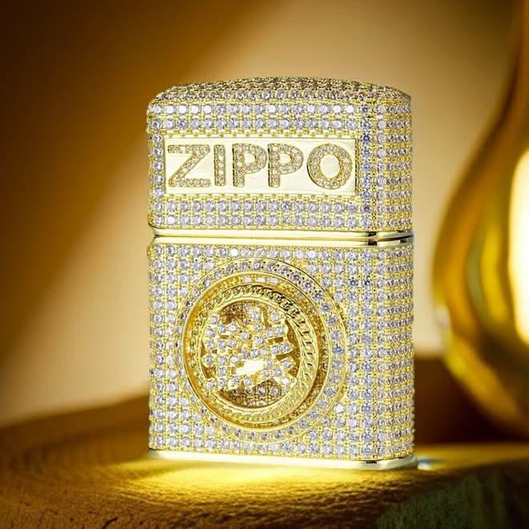 Zippo Nice Full Diamond Crystal Gold - Etsy