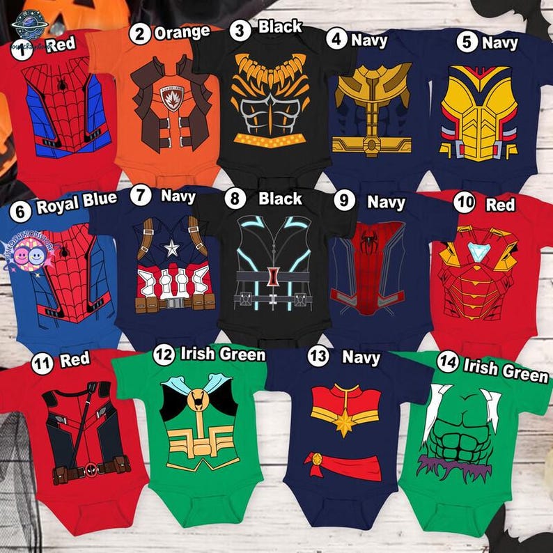 Avengers Halloween Costume Shirt, Avengers Team Shirt, Spidery Man Iron Man Captain America Costume, Superhero Costume, Family Costume Shirt Bild 2