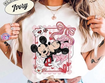 Disneyland Mickey and Minnie Happy Shirt, Mickey and Minnie Matching Tee, Mickey Minnie Kiss Shirt, Couple Shirt, Disneyland Vacation