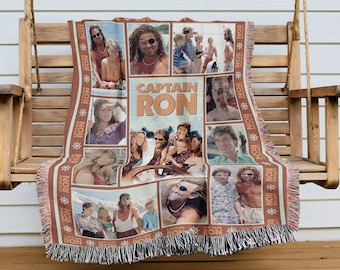 Captain Ron Blanket, Captain Ron 1992 Movie Woven Blanket, Captain Ron Kurt Russell WovenThrow Blanket For Bed Couch Sofa, Christmas Gift