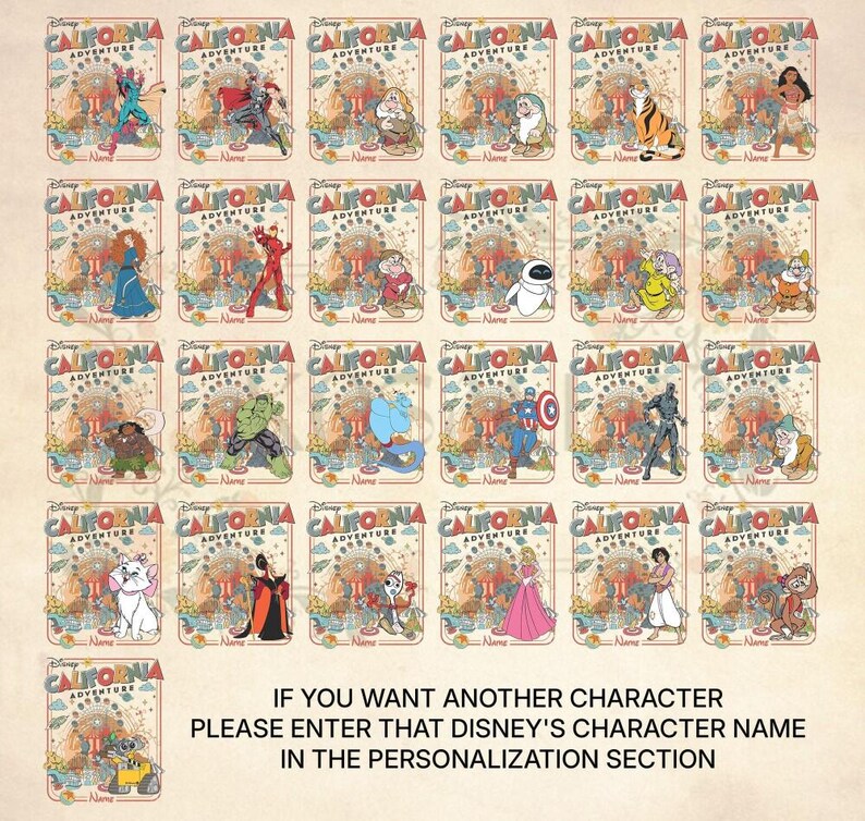 Retro Personalized Disneyland California Adventure Shirt, Mickey & Friends Princess Baymax Toy Story Tee, Family Trip Group Matching Shirts image 5