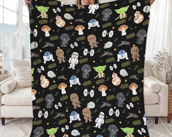 Starwars Fleece Blanket, Darth Vader Blanket, Galaxy's Edge Starwars Blanket, Disneyland Christmas Decor Birthday Gifts, Xmas Gifts