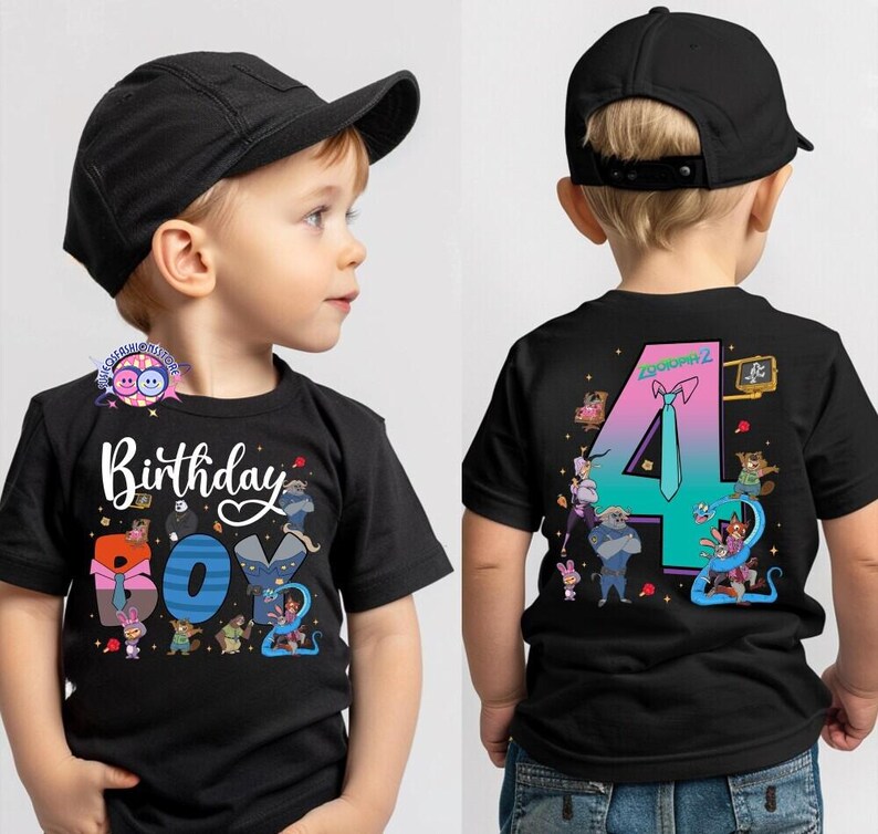 Disneyland Zootopia Birthday Shirt, Custom Birthday Tshirt, Zootopia Family Matching Birthday Party Shirt, Birthday Boy Girl Tee image 4