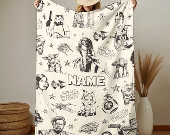Personalized Disneyland Starwars Blanket, Galaxy's Edge Blanket, Starwars Blanket, May The Force Be With You Blanket, Starwars Birthday Gift
