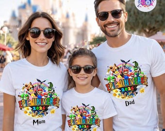 Personalized Super Mario Epic Universe 2026 Family Trip Shirt,Super Mario Matching Group Tees, Mario Epic Universe 2026 Shirt, Trip Shirt