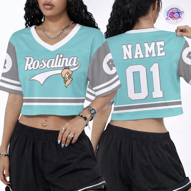 Camiseta de fútbol corta personalizada de Super Mario y Rosalina, camiseta de fútbol del Universo Épico, camiseta de Super Mario, camiseta del grupo de Mario de Disneyland imagen 1