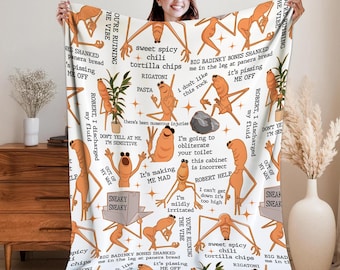 Marcus The Worm Fleece Blanket, Marcus The Worm Meme Throw Blanket For Bed Couch Sofa, Funny Meme Blanket, Vrchat Gamer Fleece Throw Blanket