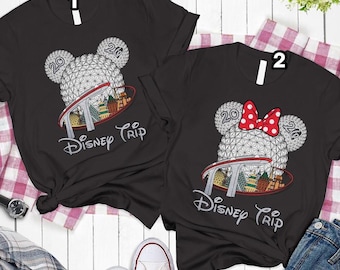 Camisetas de Disneyland Epcot 2026, camiseta de Mickey y Minnie Epcot, camiseta de World Traveler Epcot, camiseta de Disneyland Family Trip 2026, camiseta de DisneyTrip
