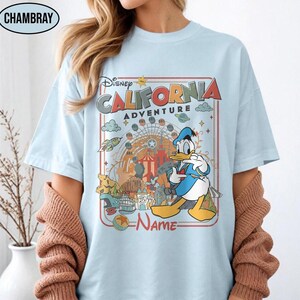 Retro Personalized Disneyland California Adventure Shirt, Mickey & Friends Princess Baymax Toy Story Tee, Family Trip Group Matching Shirts image 8