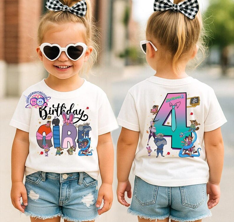 Disneyland Zootopia Birthday Shirt, Custom Birthday Tshirt, Zootopia Family Matching Birthday Party Shirt, Birthday Boy Girl Tee image 6