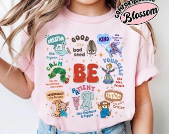 Camiseta de agradecimiento para maestros con afirmaciones de carácter para niños, camiseta para amantes de los libros, camiseta de regreso a clases, camiseta divertida para maestros, regalo para maestros
