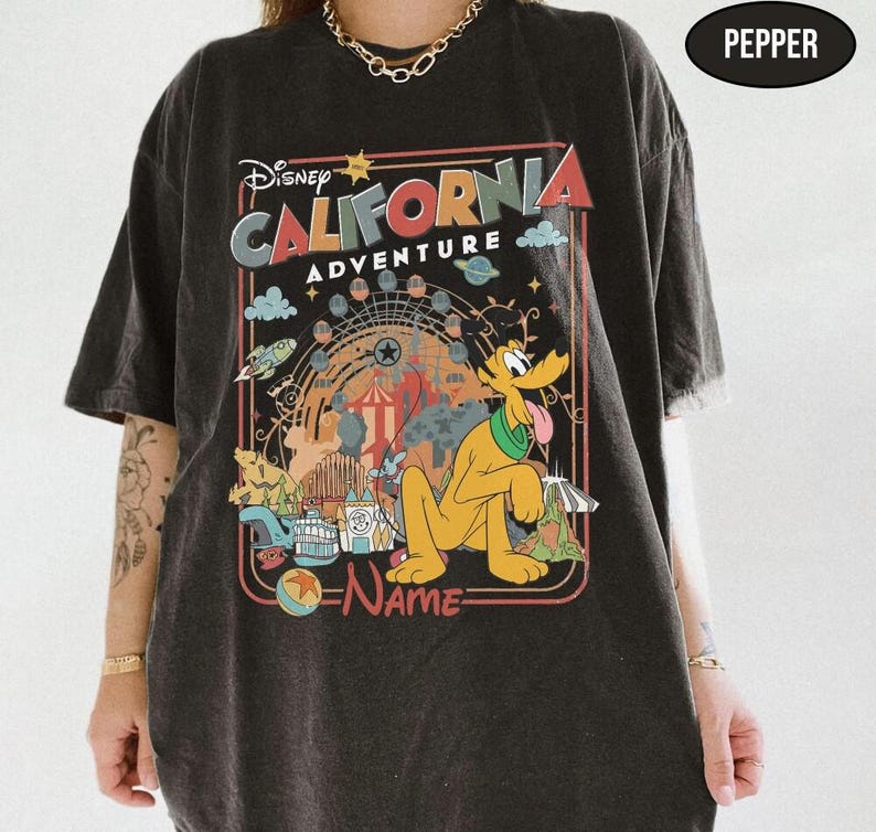 Retro Personalized Disneyland California Adventure Shirt, Mickey & Friends Princess Baymax Toy Story Tee, Family Trip Group Matching Shirts image 6