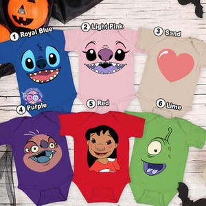 Disneyland Stitch Big Face Costume Shirt, Lilo And Stitch Movie 2026 Costume, Disneyland Halloween 2026 Shirt, Halloween Family Matching Tee image 2