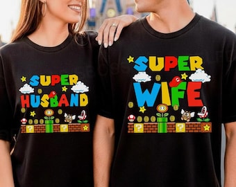Personalization Super Mario Family Shirt, Super Mom Super Dad Shirt, Custom Mario Princess Shirt, Family Matching Tee, Couple Shirt