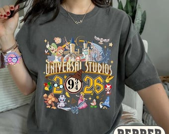 Disneyland Universal Studios Trip 2026 Shirt, Epic Universe 2026 Shirt, Universal Orlando Shirt, Super Mario Family Matching 2026 Trip Shirt