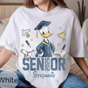 Personalized Mickey & Friends Senior 2026 Shirt, Senior Trip Disneyland Graduation 2026 Tee, Graduation Shirt, Disneyland Grad Squad Tee image 3
