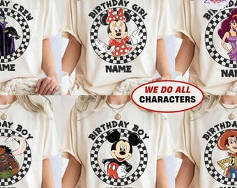 Camiseta personalizada de cumpleaños en Disneyland, camiseta de Mickey y sus amigos para el viaje de cumpleaños, niño o niña que cumple años en Disneyland, grupo de cumpleaños, el mejor cumpleaños de la historia.