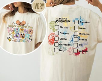 Camiseta "Snacks Around the World", Camiseta "Disneyland Snacks", Camiseta "Magic Kingdom", Camiseta "Disneyland", Camiseta "Epcot", Camiseta "Disneyland Vacation"