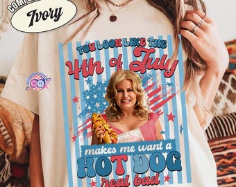 Te pareces al 4 de julio, camiseta divertida del 4 de julio, camiseta para amantes de los perritos calientes, camiseta que me hace desear un perrito caliente con muchas ganas, camiseta de la película Día de la Independencia