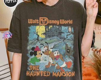 Haunted Mansion Mickey And Friends Halloween Shirt, Foolish Mortals Disneyland Halloween Shirt, Hitchhiking Ghosts Welcome Foolish Mortals