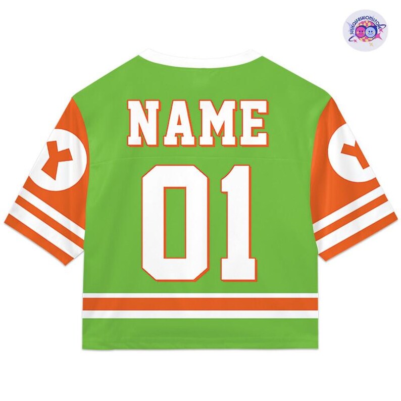 Custom Super Mario Yoshi Croptop Football Jersey, Epic Universe Football Jersey, Super Mario Shirt, Disneyland Mario Group Shirt image 4