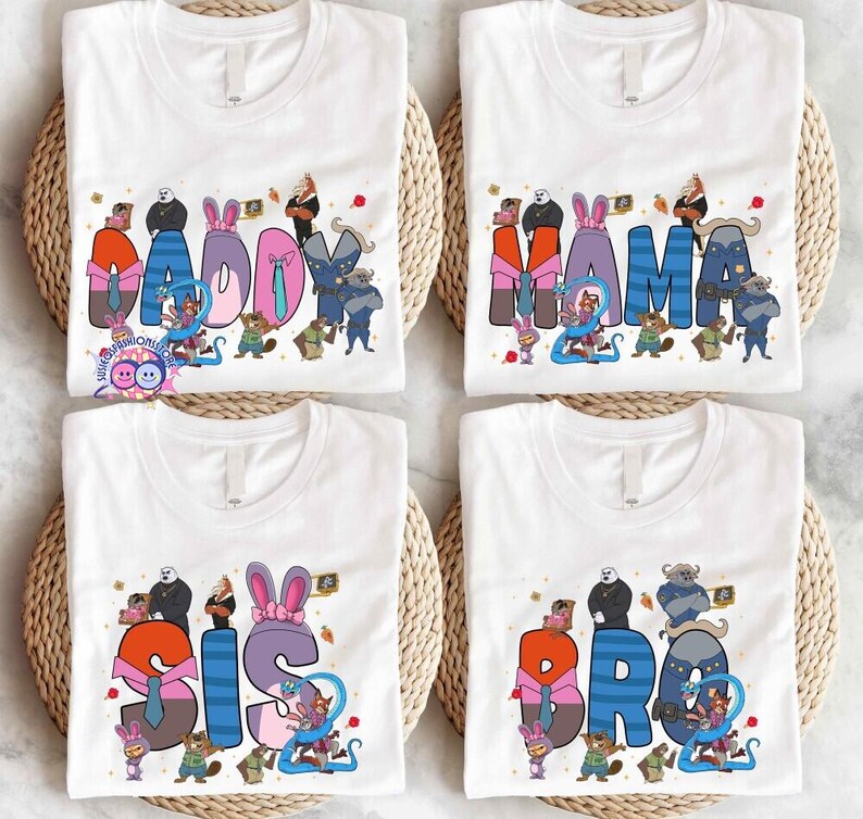 Disneyland Zootopia Birthday Shirt, Custom Birthday Tshirt, Zootopia Family Matching Birthday Party Shirt, Birthday Boy Girl Tee image 2