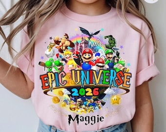 Personalized Super Mario Epic Universe 2026 Family Trip Shirt,Super Mario Matching Group Tees, Mario Epic Universe 2026 Shirt, Trip Shirt