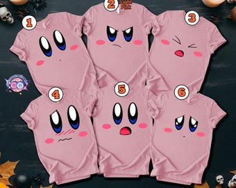 Kirby Halloween Costume Shirt, Ice Kirby Wing Kirby Plasma Kirby Halloween Cosplay, Kirby Family Matching, Kirby Halloween, Halloween Gift