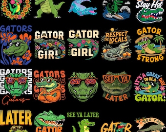 20 See Ya Later Alligator Shirt Lustige Gator Sonnenbrille Png, lustige Gator Sonnenbrille Retro Sommer Design, niedliches Tier Wortspiel digitaler Download