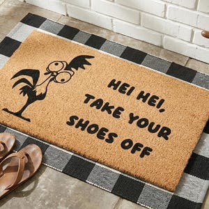 Felpudo de bienvenida de Disney / Hei Hei Moana / Felpudo para quitarse los zapatos / Felpudo divertido imagen 1
