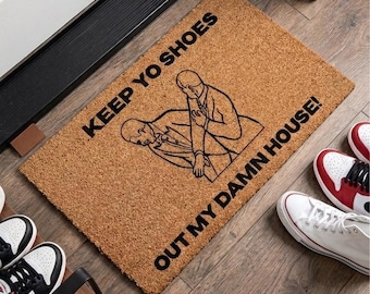 Funny Welcome Mat, Keep Your Shoes Off Doormat, Unique Front Porch Decor, Housewarming Gift, Durable Coir Mat 30x17
