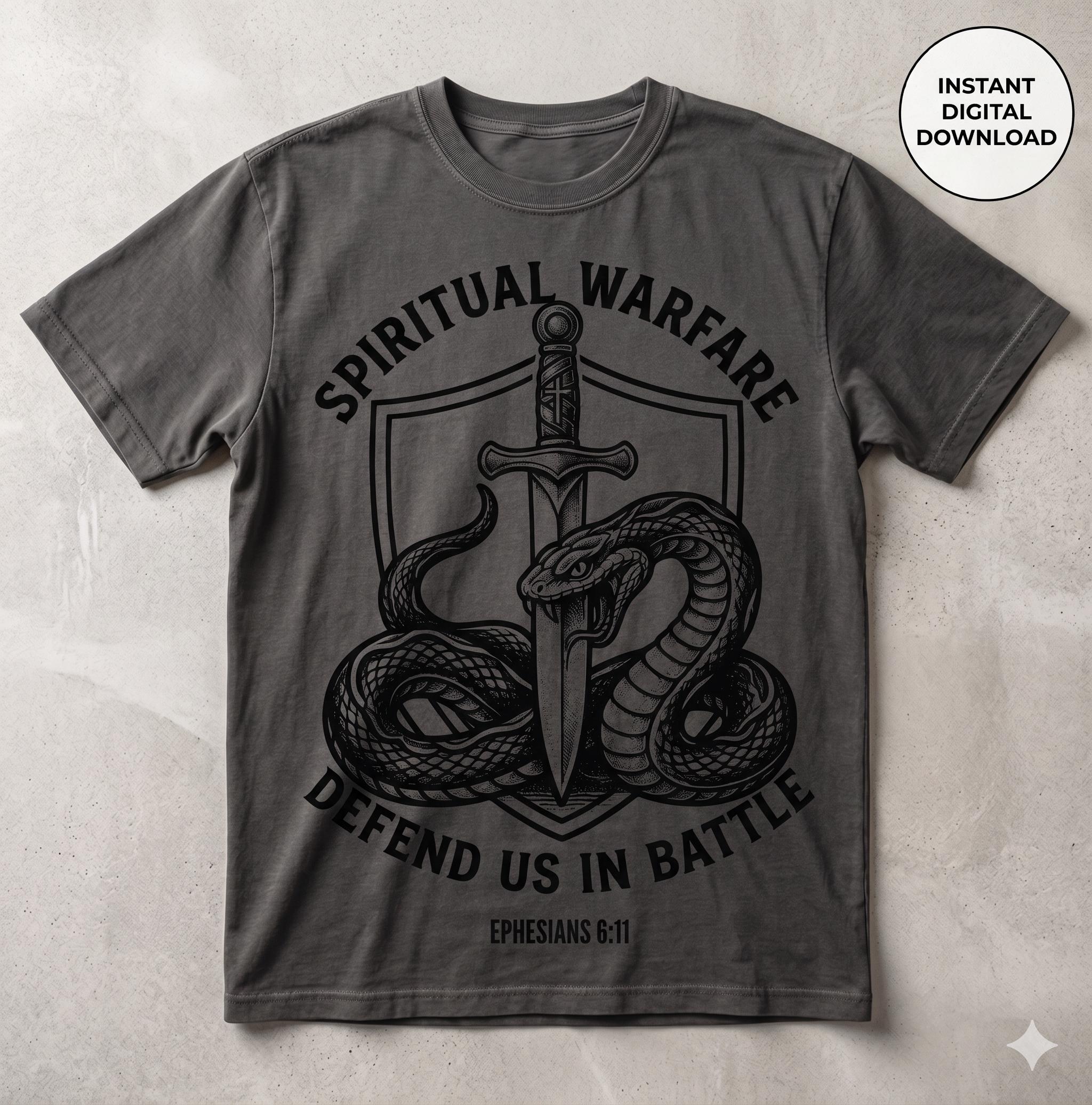 Spiritual Warfare SVG Armor of God PNG Christian Mens Shirt Design ...
