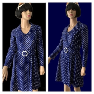 Dollyrockers 1960s Dress Coat mod spotty carnaby street