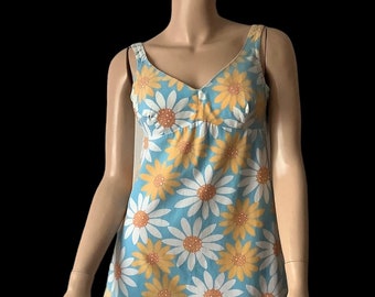 1960s Daisy flower mod sun Dress flower power psychedelic