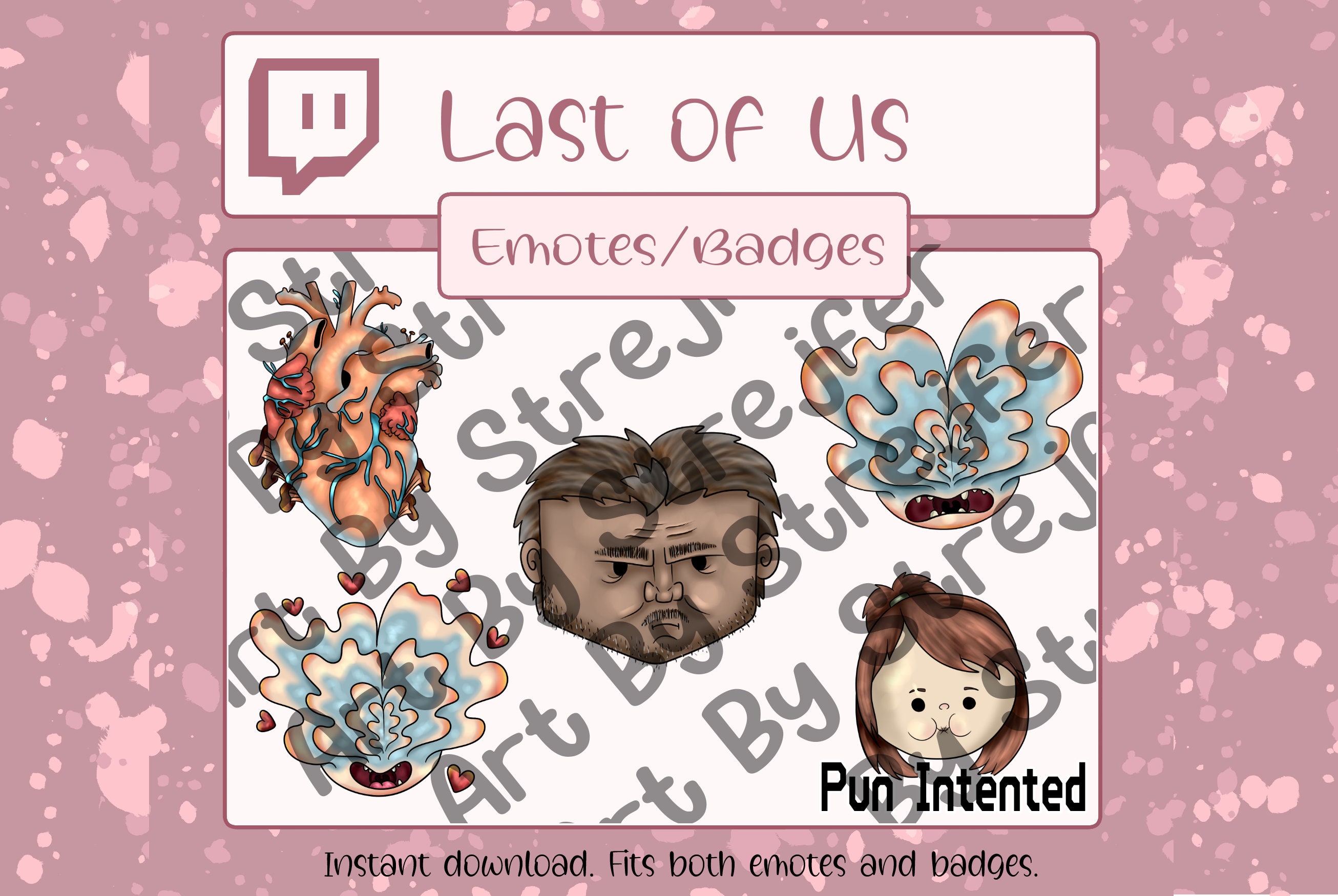 The Last of Us Twitch Emotes Sub Badges Chibi Inspired Etsy Canada