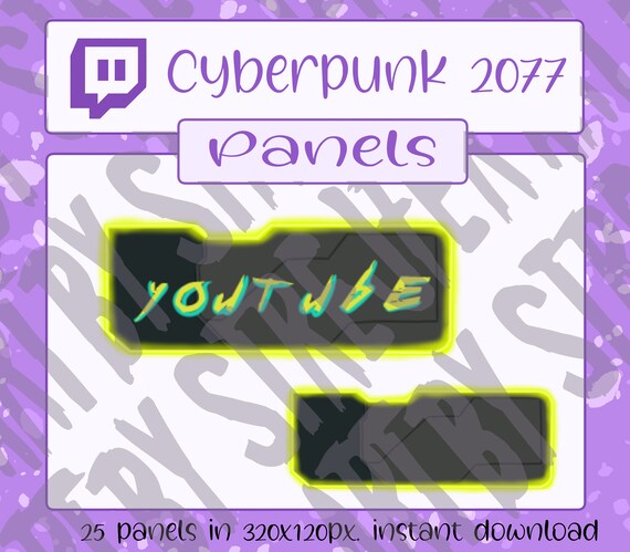 Cyberpunk Streamer Panels for Twitch Discord or (Instant Download